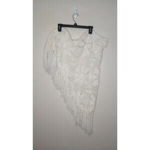Handmade White Crochet Shawl